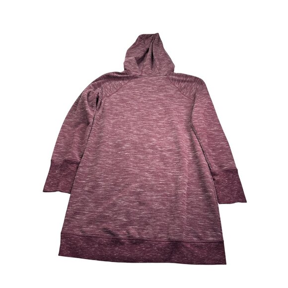 Gaiam Womens Hooded Pullover Dress Size M Maroon Heathered Thumbholes - Picture 3 of 5